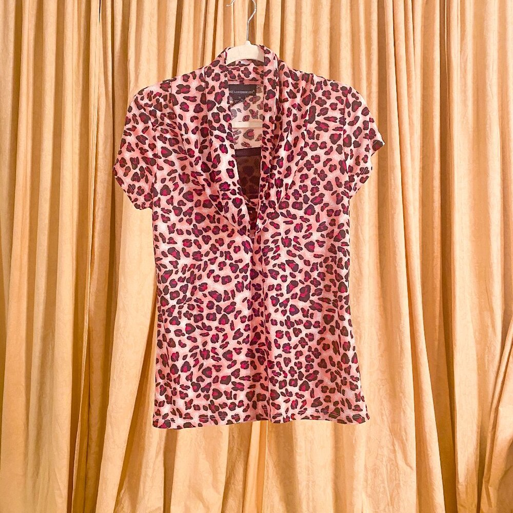 Y2K Pink Leopard Top